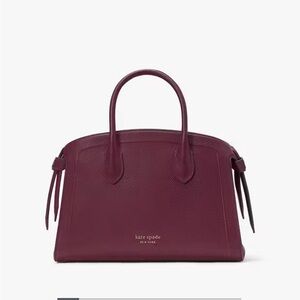 Kate Spade Knott Satchel Medium in Deep Cherry